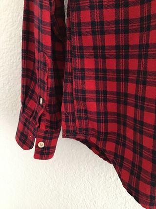 Camisa a cuadros Volcom roja y negra - Talla S