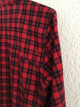 Camisa a cuadros Volcom roja y negra - Talla S