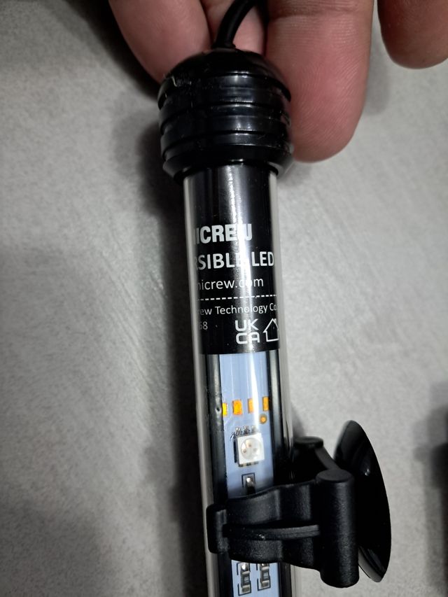 Luz Led acuario, filtro y termómetro