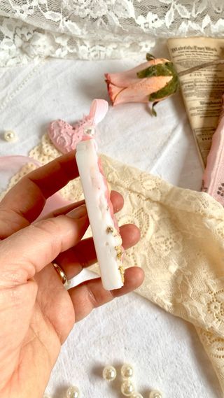 Coppia di tag di cera