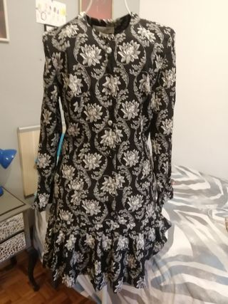 Vestido vintage blanco y negro