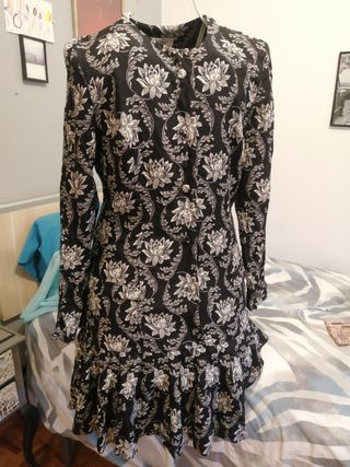 Vestido vintage blanco y negro