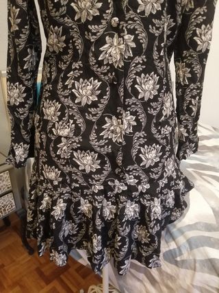 Vestido vintage blanco y negro