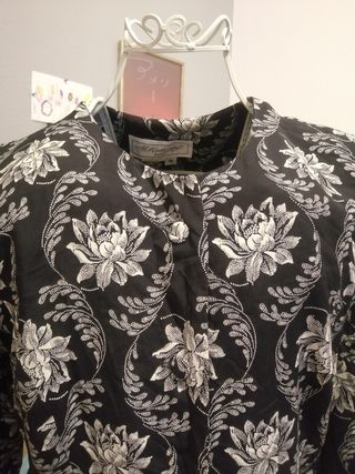 Vestido vintage blanco y negro