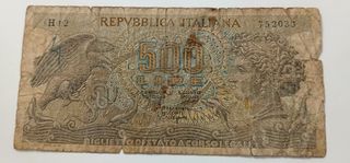 Banconota 500 Lire 20 Giugno 1966 Aretusa Repubbli