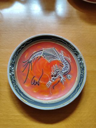 Juego café chino porcelana, pintado a mano