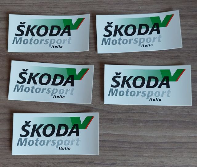 adesivo Skoda Motorsport Italia 10,5 x 4,5 cm