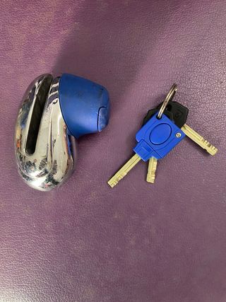 Antirrobo Disco Freno + 2 Llaves acero