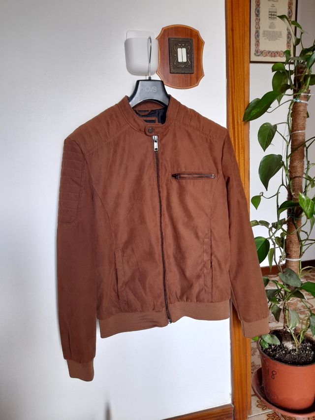 Giacca scamosciata marrone uomo(prezzo trattabile)