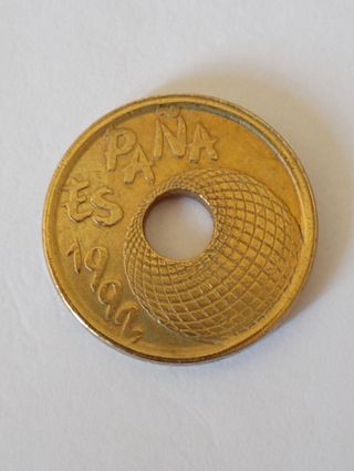 Moneda de 25 pts de España de la Expo Sevilla 1992