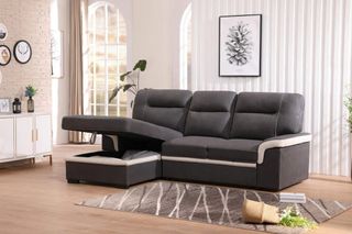 Sofá chaise longue cama MODELO FARRAR gris