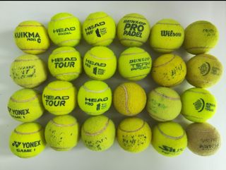 Pelotas padel tenis seminueva usada