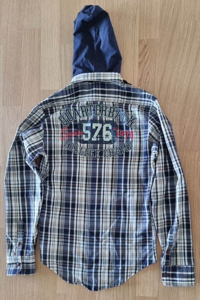 Camisa cuadros Hombre con capucha. Talla S