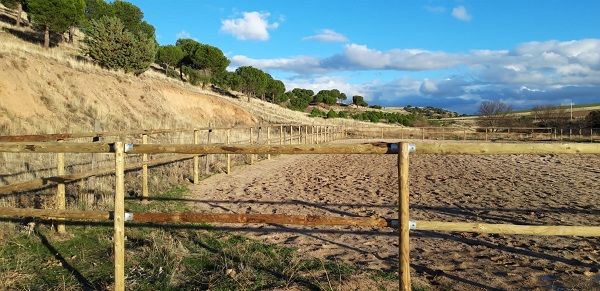 Postes de madera tratada