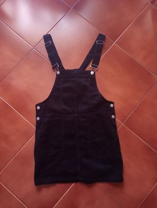 Salopette velluto nera Piazza Italia