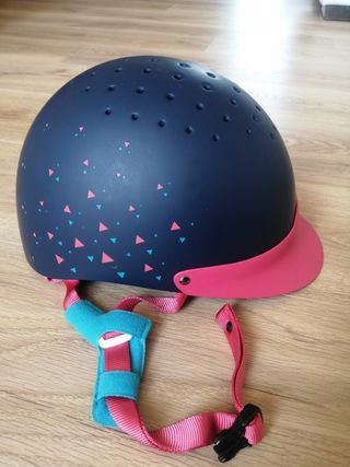 Casco hípica infantil, azul marino