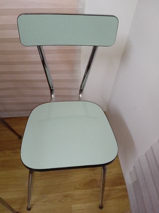 2 Sillas Vintage Cocina - Metal y Madera