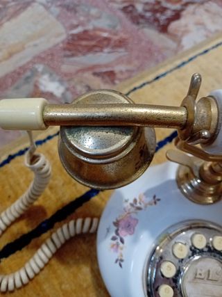 Telefono vintage ceramico oro-bianco