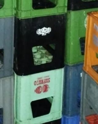 Pack de dos cajas de botellas cristal