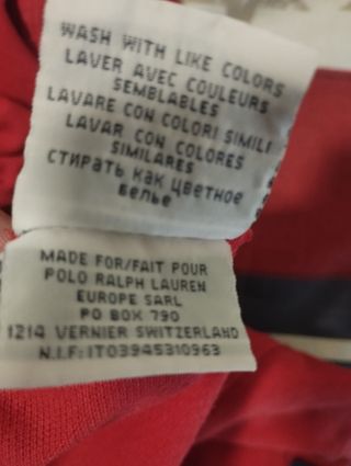 Polo Ralph Lauren rojo lavado