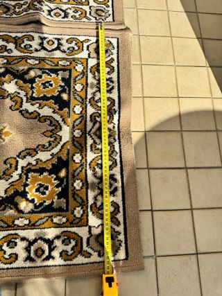 Tapetes - 3 peças bege/dourado