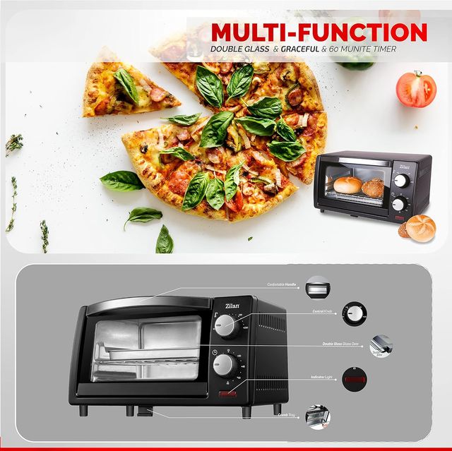 Forno elettrico da 9 litri, con doppi vetri segu