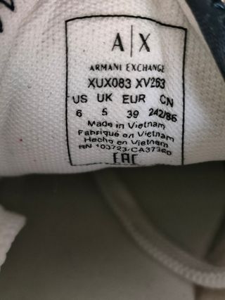 Zapatillas Armani Exchange Talla 39