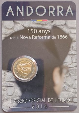 2 EUROS CONMEMORATIVA ANDORRA 2016