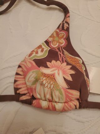 Bikini Etam marrón estampado