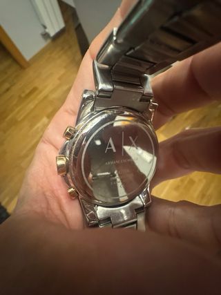 Reloj Armani Exange 44mm acero y oro rosa