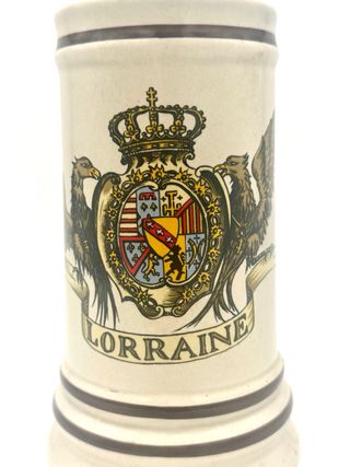 Boccale da Birra in Ceramica Francese Lorraine Soprammobile