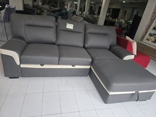Sofá cama rinconera gris/beige