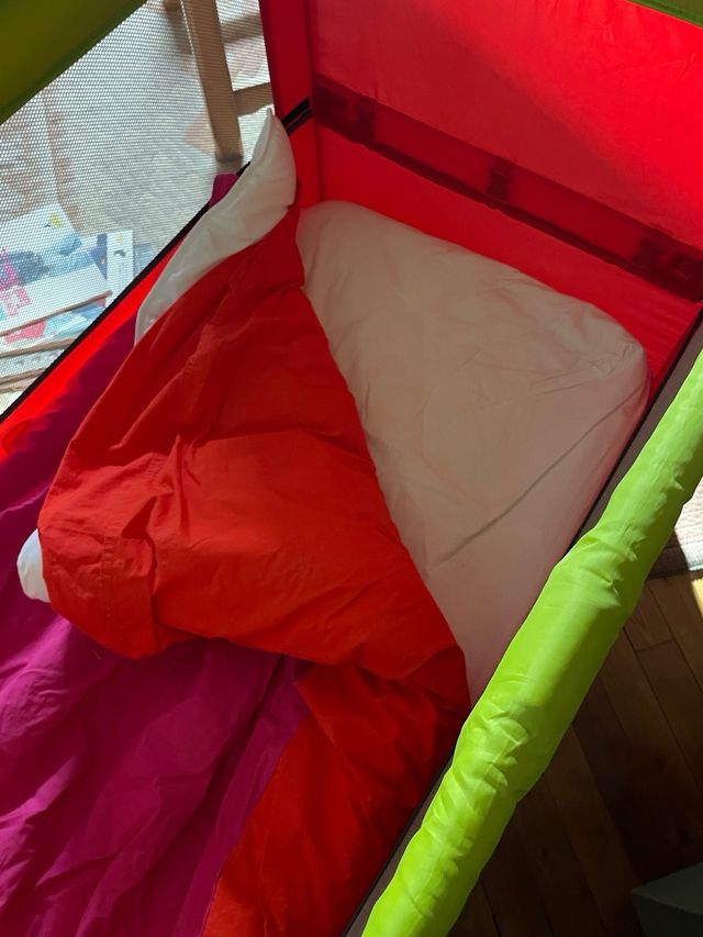 Cuna JANE plegable, roja