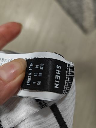 Top rayas Shein blanco M