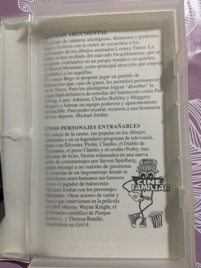 Película VHS Space Jam