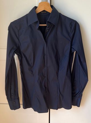 Camisa Azul Marino Massimo Dutti