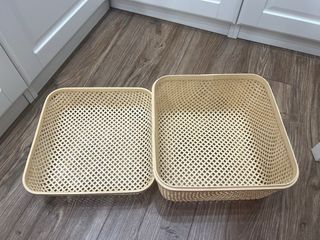 caja Ikea SMARRA bambú beige