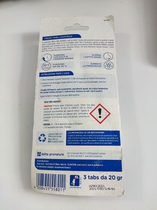 Dr. Beckmann Fresh Tabs lavatrice 3 tabs
