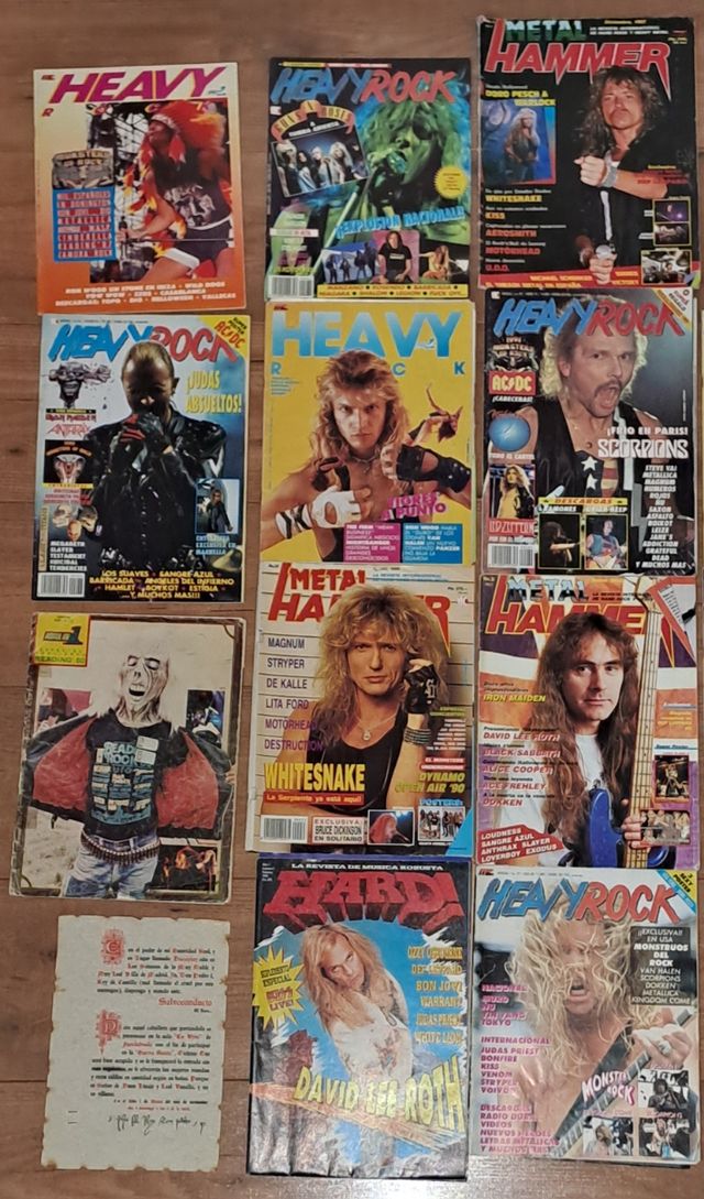 Lote de revistas de Heavy Metal y Rock and Roll