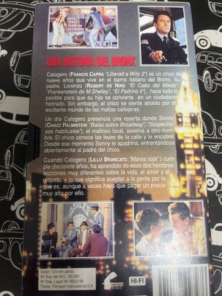 Película VHS La historia del Bronx