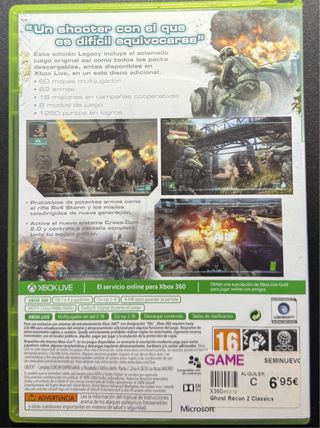 Ghost Recon 1 y 2 Advanced Warfighter Xbox 360