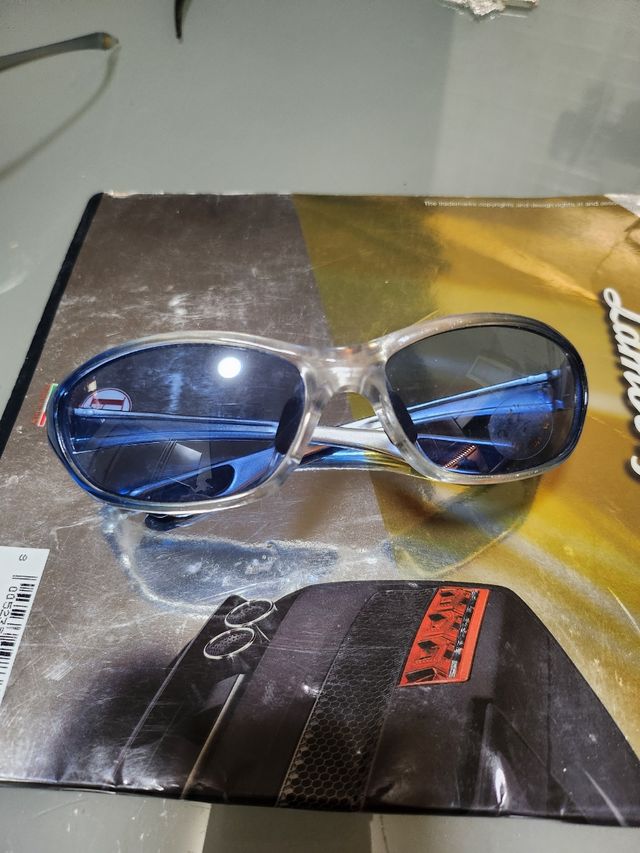 Occhiali sole blu-argento