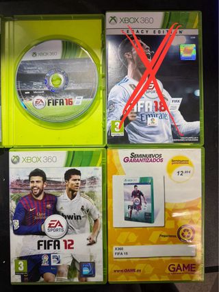 Pack FIFA 12, 15 y 16  Xbox 360