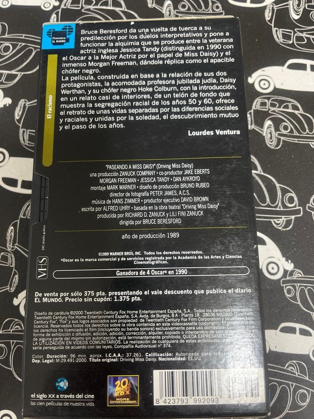 Película VHS Paseando a Miss Daisy