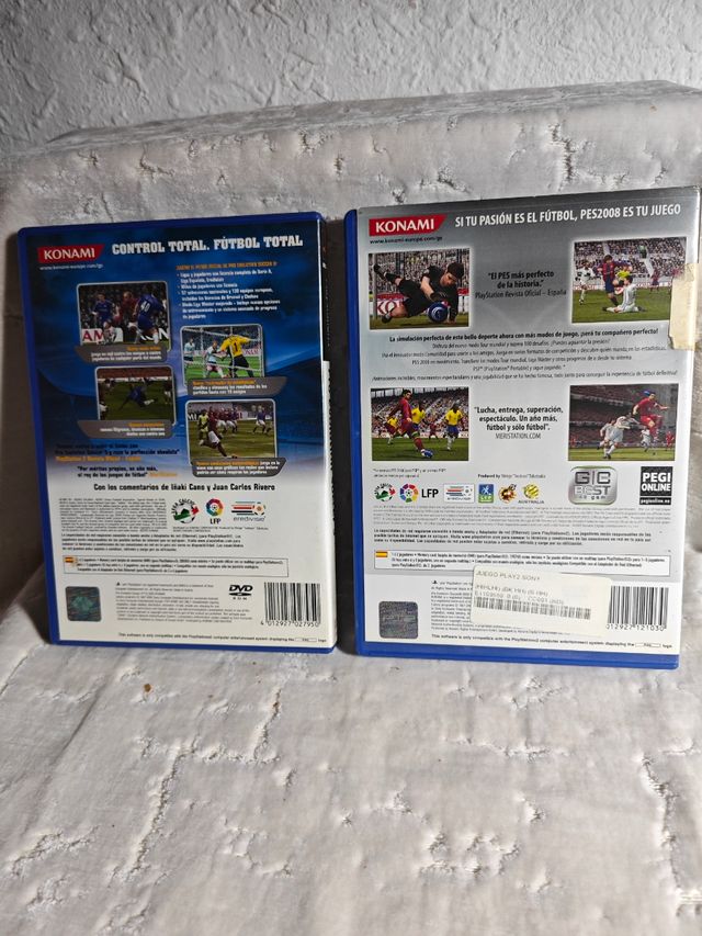 PS2 PES 2008 y Pro Evolution Soccer 5