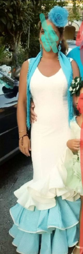 Traje gitana beig bordado