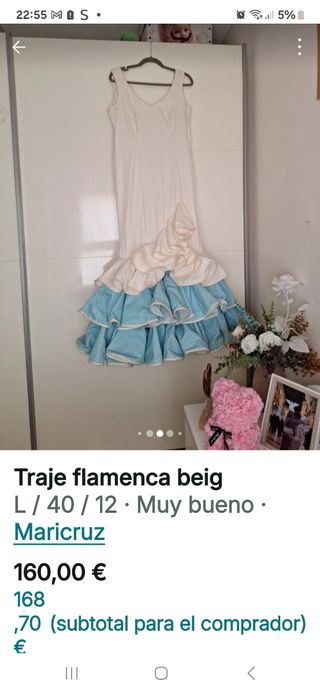 Traje gitana beig bordado