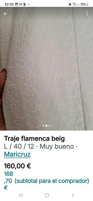 Traje gitana beig bordado