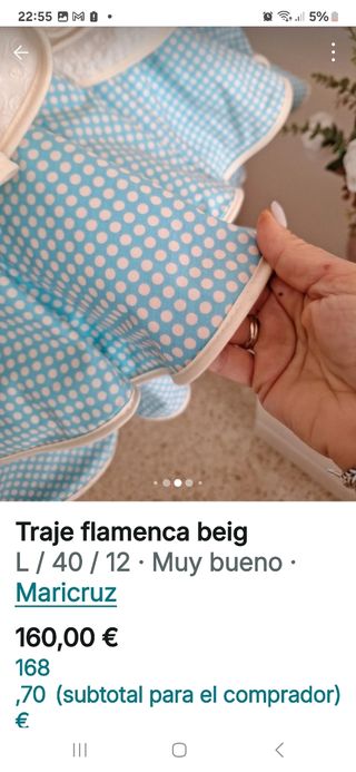Traje gitana beig bordado
