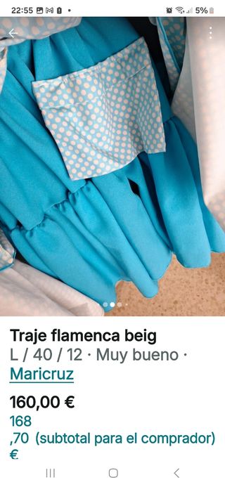 Traje gitana beig bordado